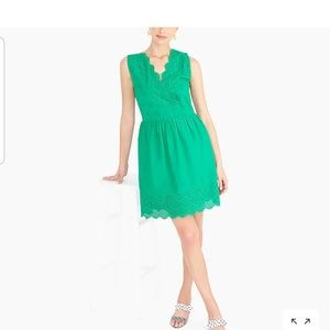 J Crew Factory Border Eyelet Dress